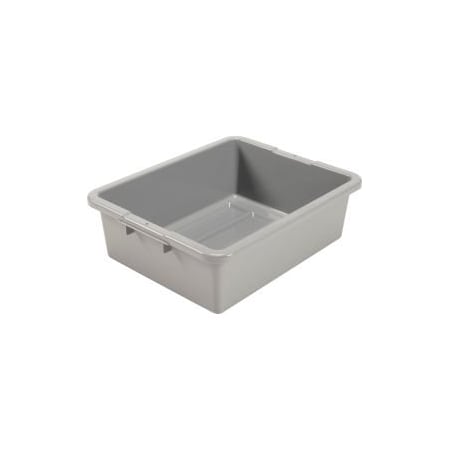 Quantum Storage Systems GEC 153; NSF Plastic Bus Tub, 21-1/2L x 17-3/4W x 7H, Gray, PK5 GLFSB-22177RGYNB